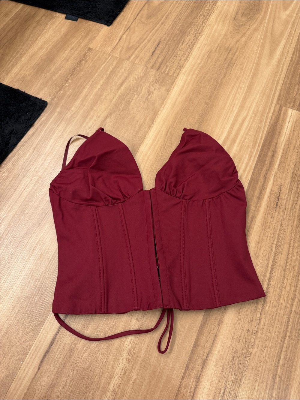Women's Burgundy Bustier Corset Top size M NWT